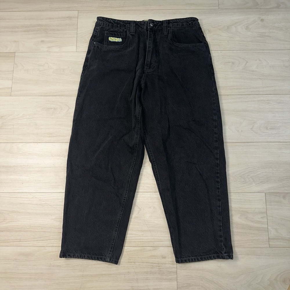 Empyre Easy Now Jeans Mens 32 (fits 32x26) Black Skater Grunge Baggy Drawstrings